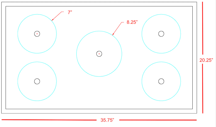 5 Burner Invisible Cooktop + 5 Piece Pan Set